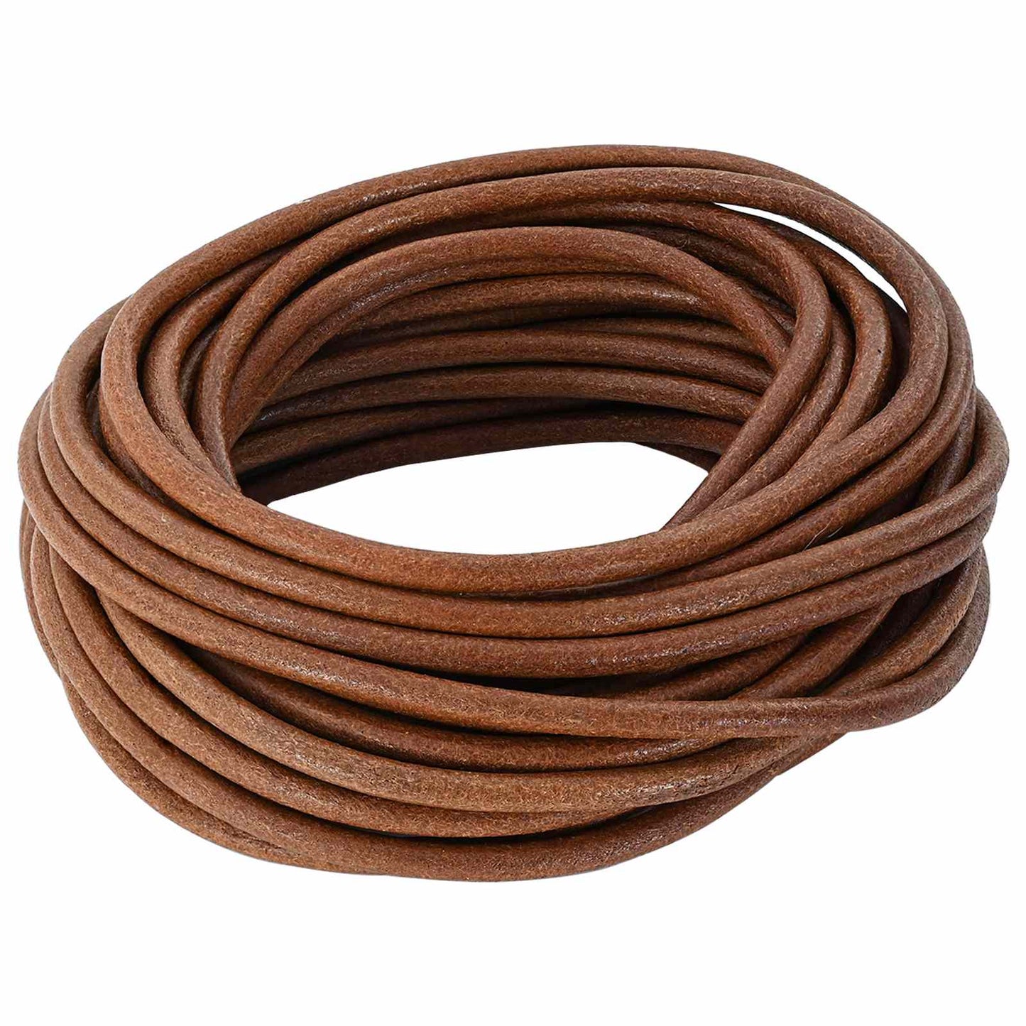 Cordino in Pelle Marrone Chiaro Ã˜4 mm x 10 m Pelle