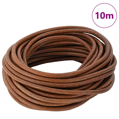 Cordino in Pelle Marrone Chiaro Ã˜4 mm x 10 m Pelle