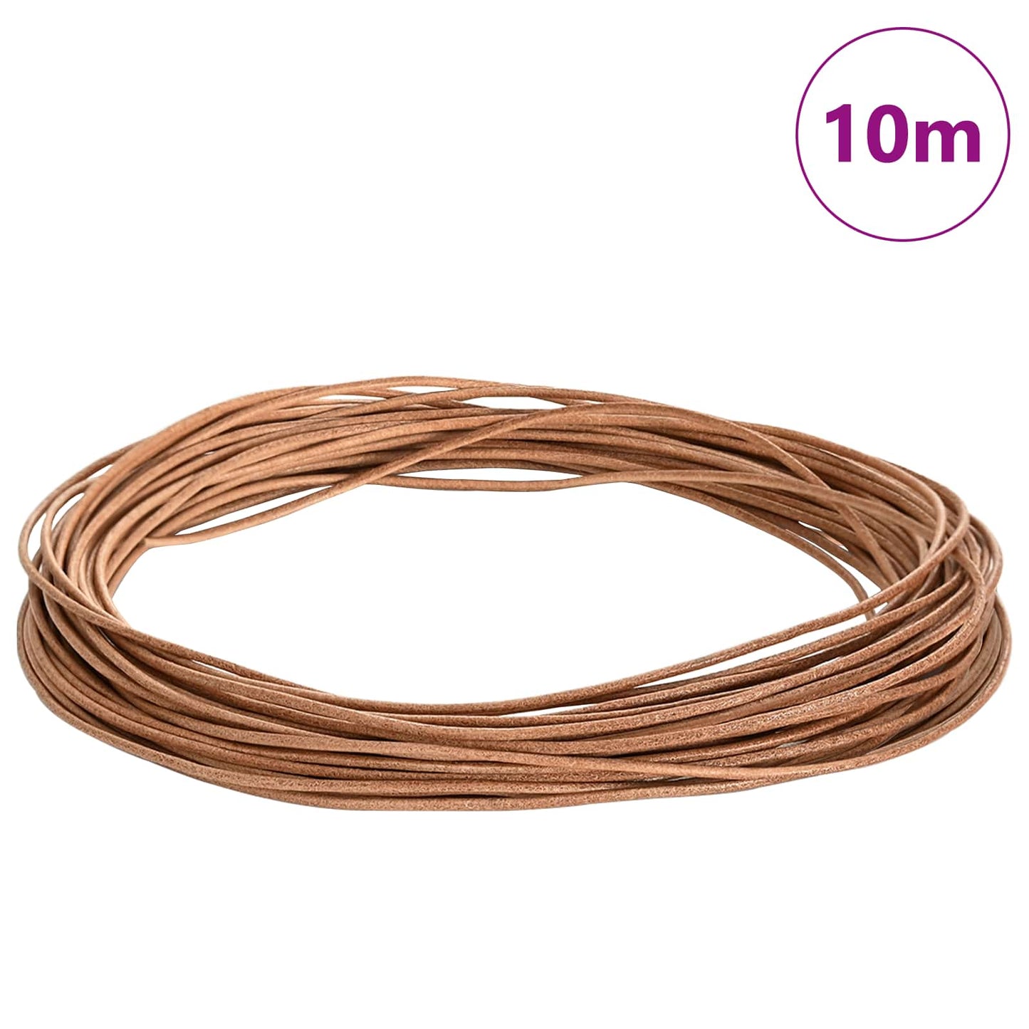 Cordino in Pelle Marrone Ã˜1 mm x 10 m Pelle