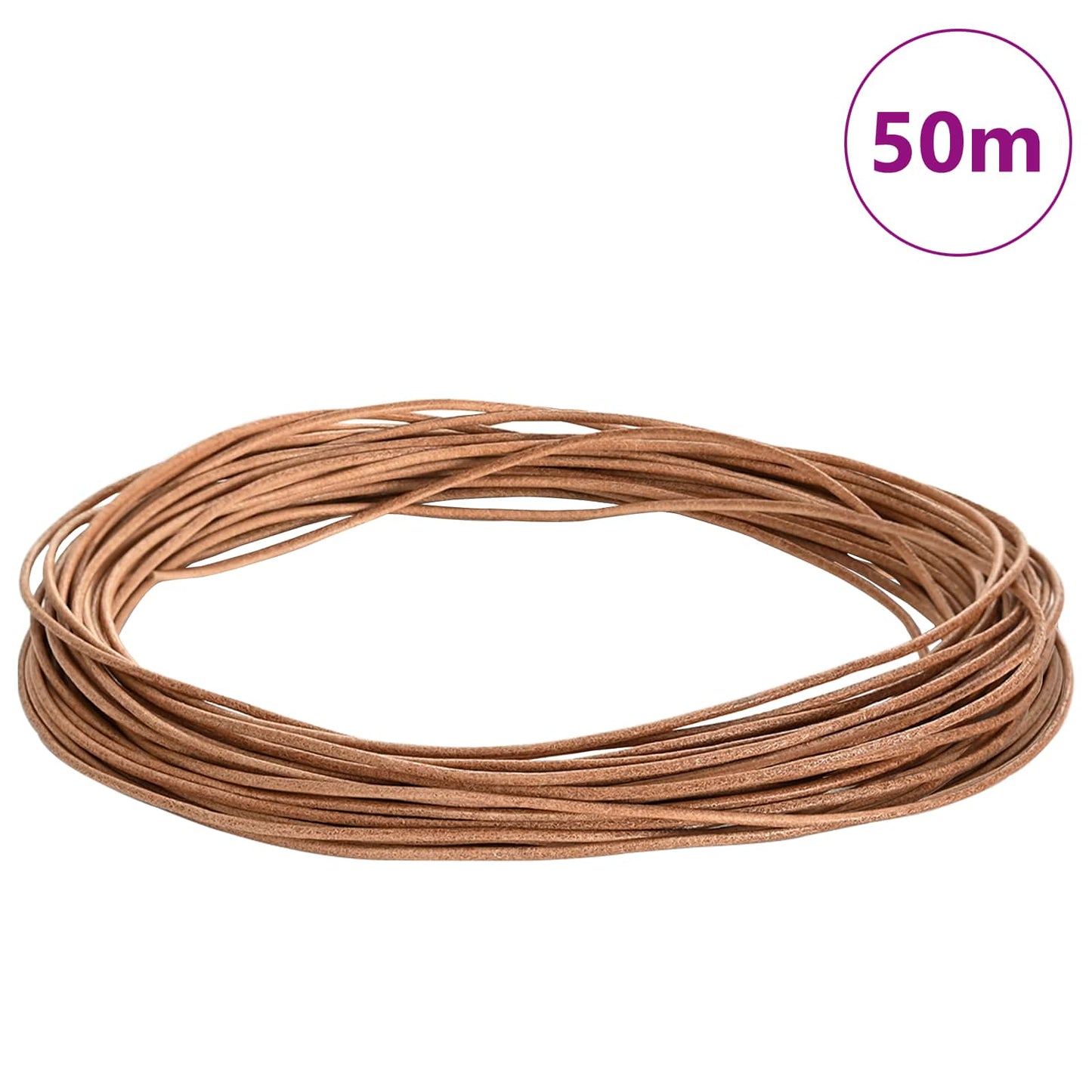 Cordino in Pelle Marrone Ã˜1 mm x 50 m Pelle