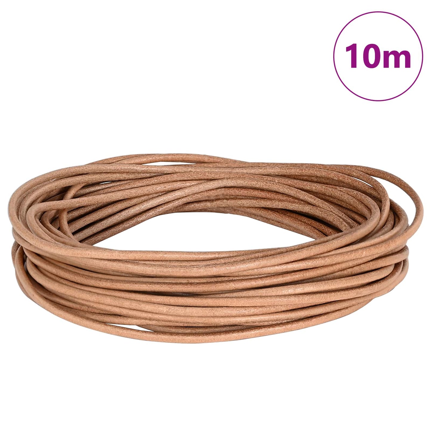 Cordino in Pelle Marrone Ã˜2,5 mm x 10 m Pelle