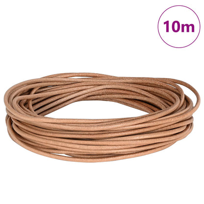Cordino in Pelle Marrone Ã˜3 mm x 10 m Pelle