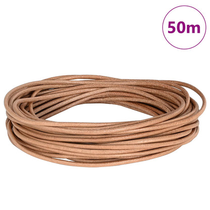 Cordino in Pelle Marrone Ã˜3 mm x 50 m Pelle