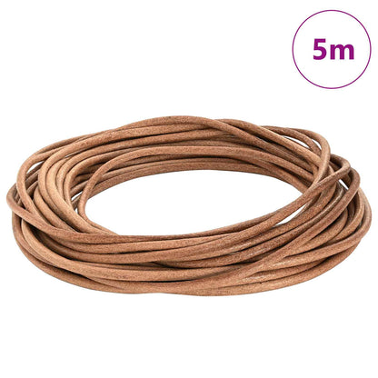 Cordino in Pelle Marrone Ã˜4 mm x 5 m Pelle