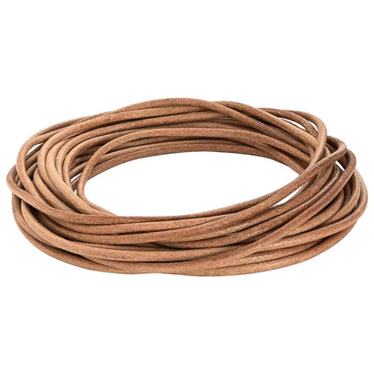 Cordino in Pelle Marrone Ã˜4 mm x 10 m Pelle