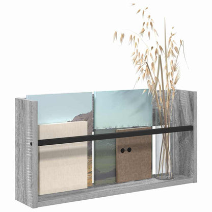 Scaffale per riviste Grigio Sonoma 60 x 12 x 30 cm