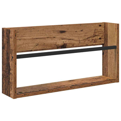 Scaffale per riviste 2 pcs Legno vecchio 60 x 12 x 30 cm