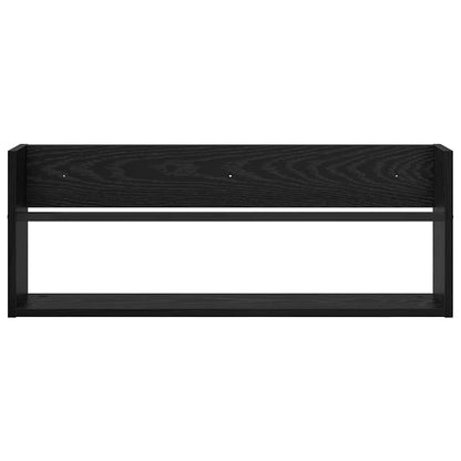Scaffale per riviste Rovere Nero 80 x 12 x 30 cm