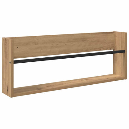 Scaffale per riviste 2 pcs Rovere artigianale 80 x 12 x 30 cm