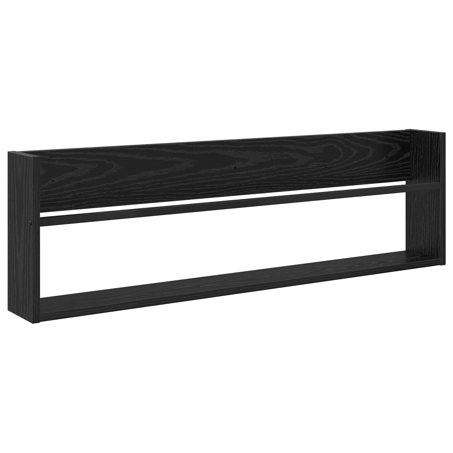 Scaffale per riviste Rovere Nero 100 x 12 x 30 cm