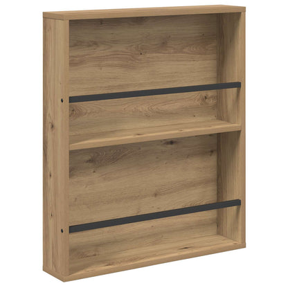 Scaffale per riviste 2 pcs Rovere artigianale 60 x 12 x 70 cm