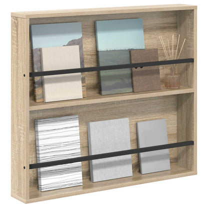 Scaffale per riviste Rovere Sonoma 80 x 12 x 70 cm