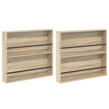 Scaffale per riviste 2 pcs Rovere Sonoma 80 x 12 x 70 cm