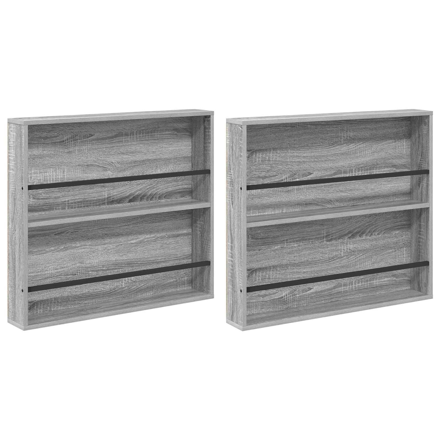 Scaffale per riviste 2 pcs Grigio Sonoma 80 x 12 x 70 cm