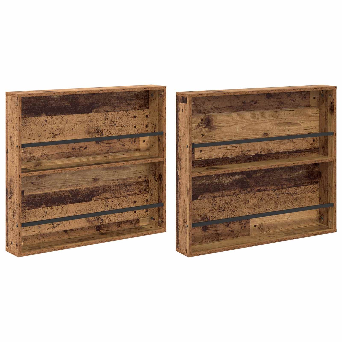 Scaffale per riviste 2 pcs Legno vecchio 80 x 12 x 70 cm