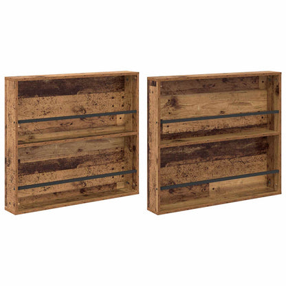 Scaffale per riviste 2 pcs Legno vecchio 80 x 12 x 70 cm