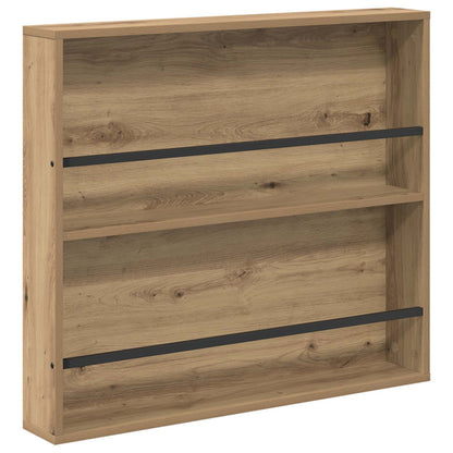 Scaffale per riviste 2 pcs Rovere artigianale 80 x 12 x 70 cm