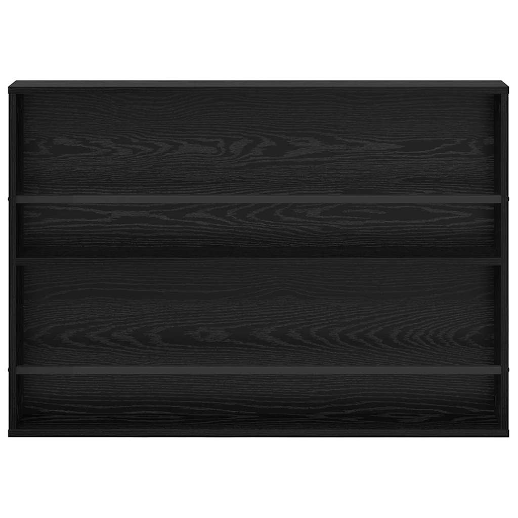 Scaffale per riviste Rovere Nero 100 x 12 x 70 cm