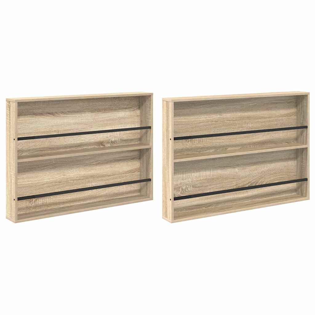 Scaffale per riviste 2 pcs Rovere Sonoma 100 x 12 x 70 cm