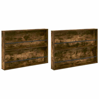 Scaffale per riviste 2 pcs Rovere fumÃ© 100 x 12 x 70 cm