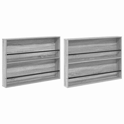 Scaffale per riviste 2 pcs Grigio Sonoma 100 x 12 x 70 cm