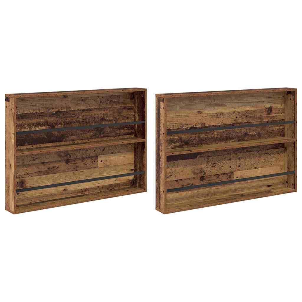 Scaffale per riviste 2 pcs Legno vecchio 100 x 12 x 70 cm