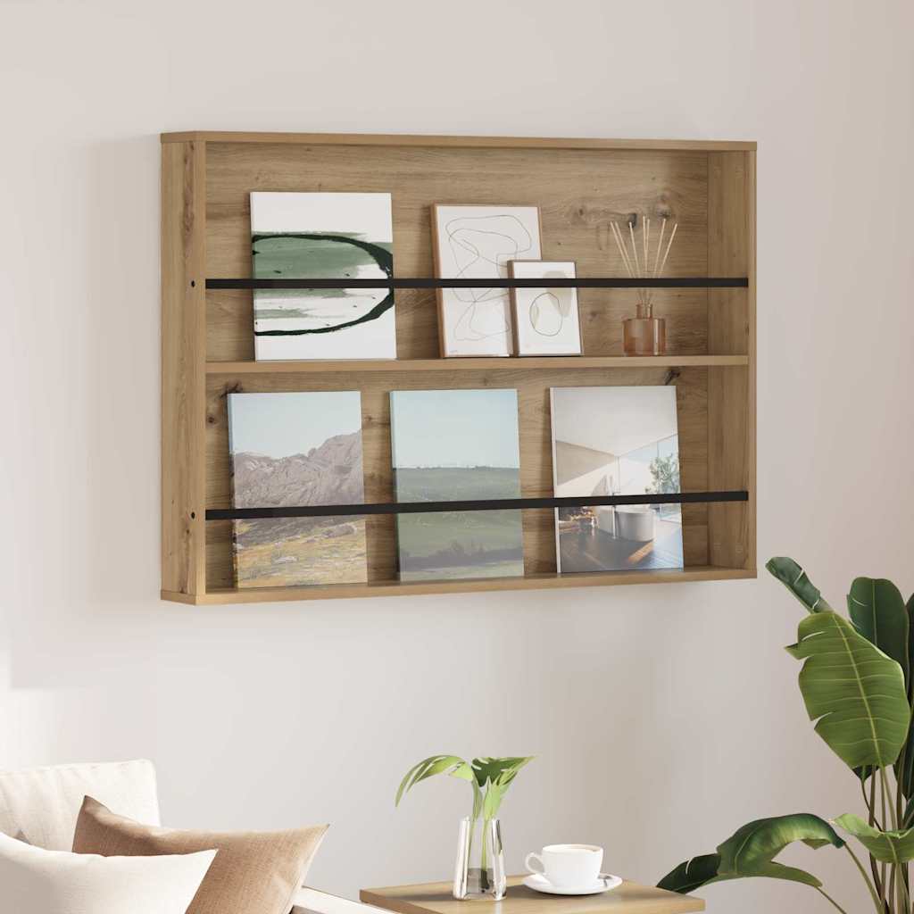 Scaffale per riviste Rovere artigianale 100 x 12 x 70 cm
