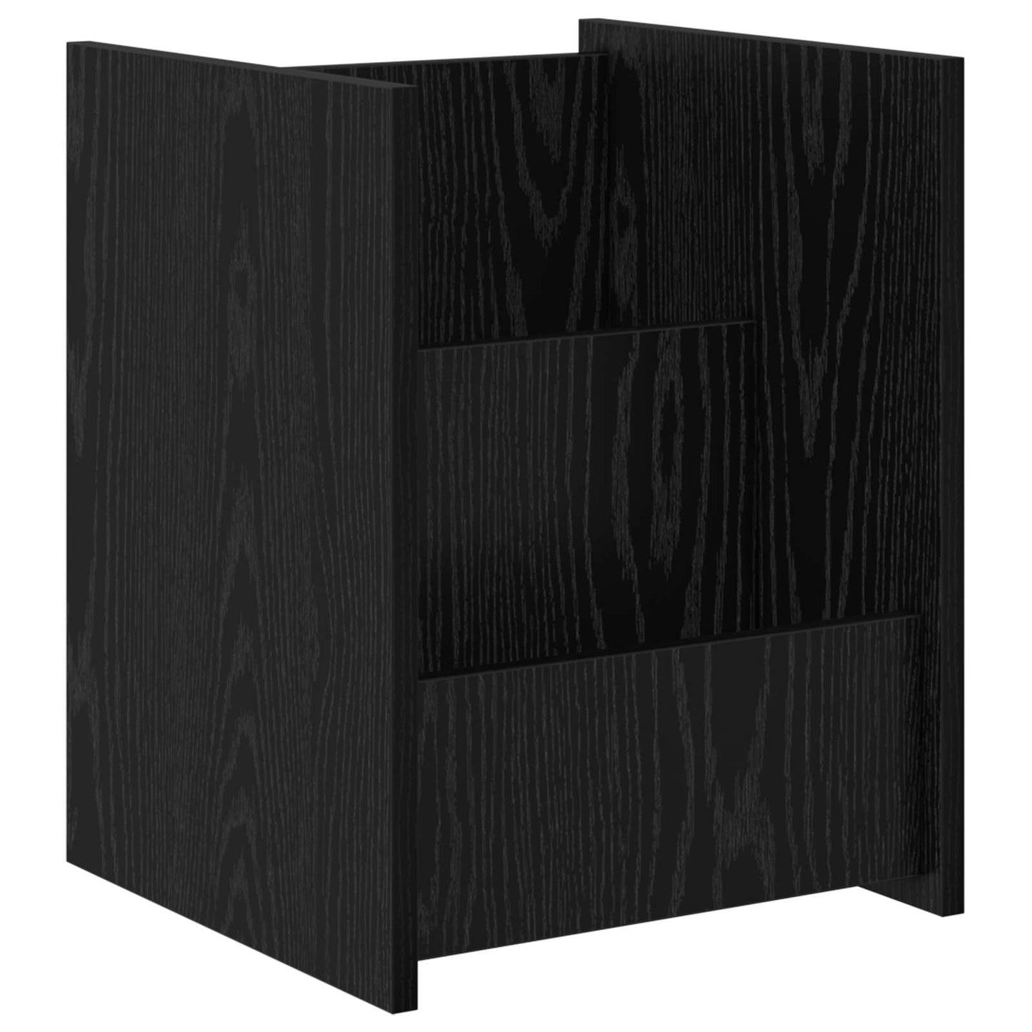Scaffale per riviste Rovere Nero 35 x 35 x 45 cm