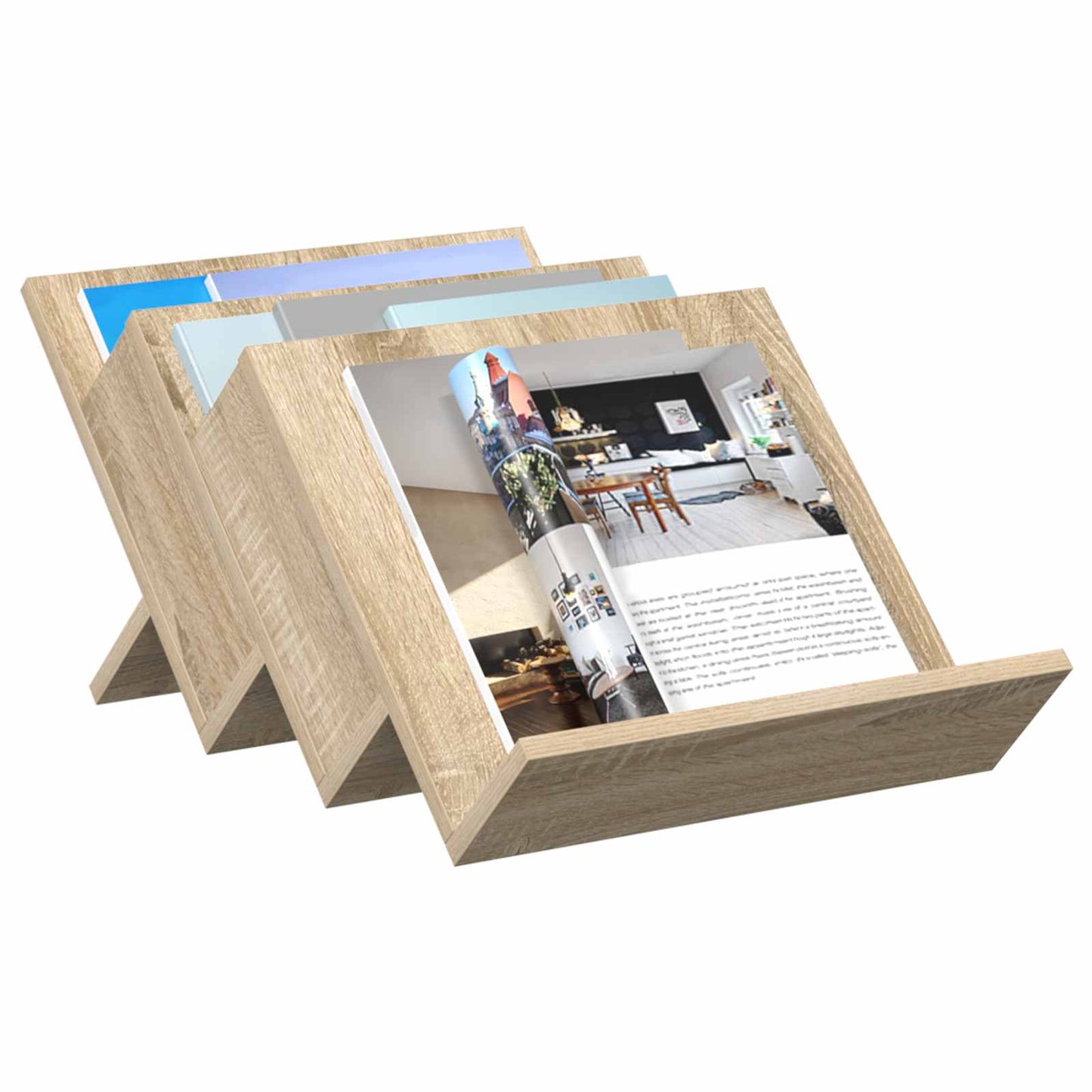 Scaffale per riviste Rovere Sonoma 53 x 40 x 28.5 cm