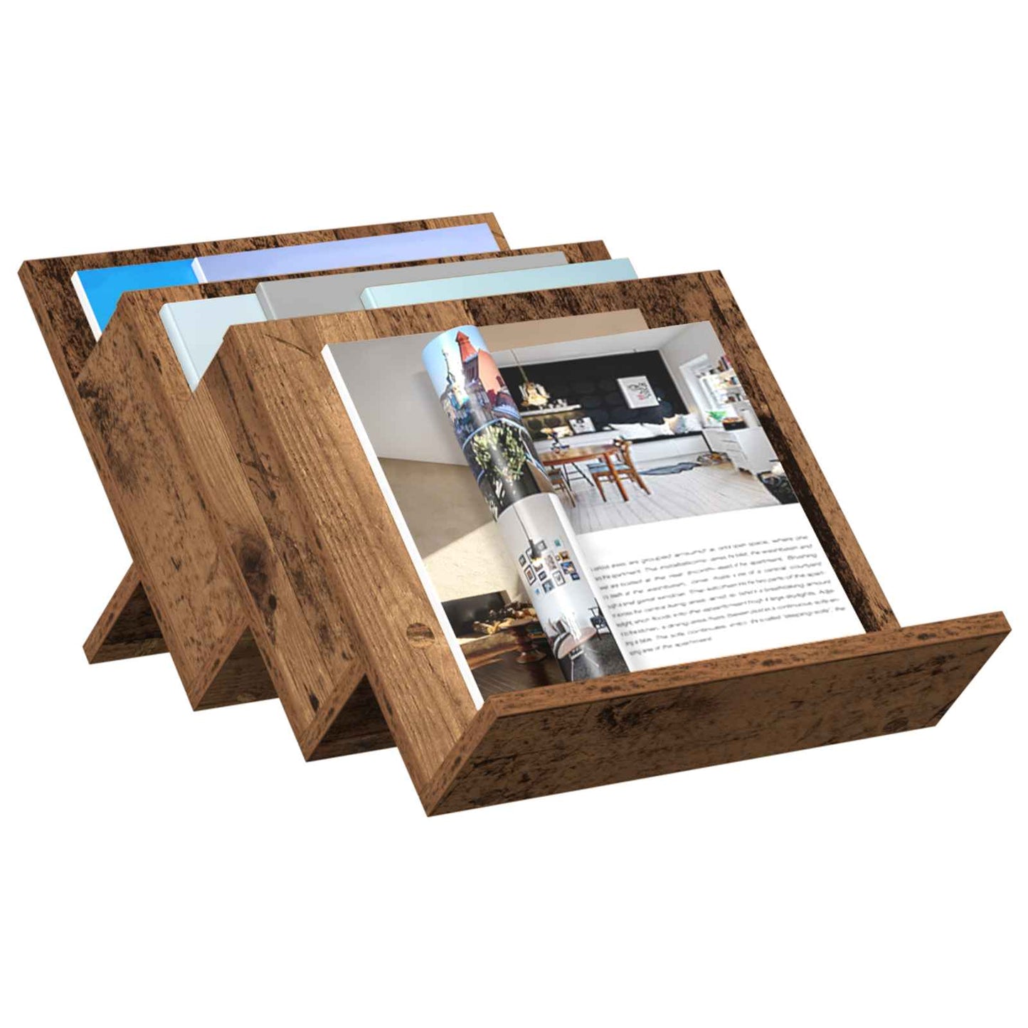 Scaffale per riviste Legno vecchio 53 x 40 x 28.5 cm