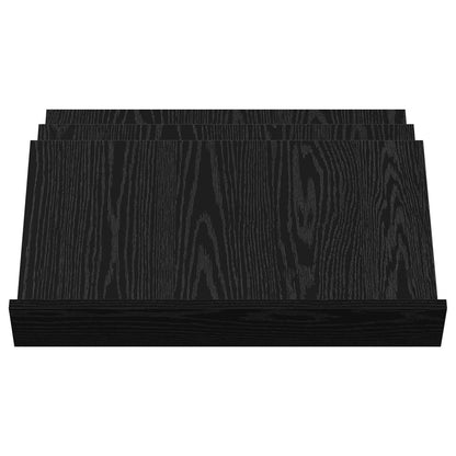 Scaffale per riviste Rovere Nero 65 x 53 x 28,5 cm