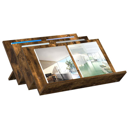 Scaffale per riviste Rovere fumÃ© 65 x 53 x 28,5 cm