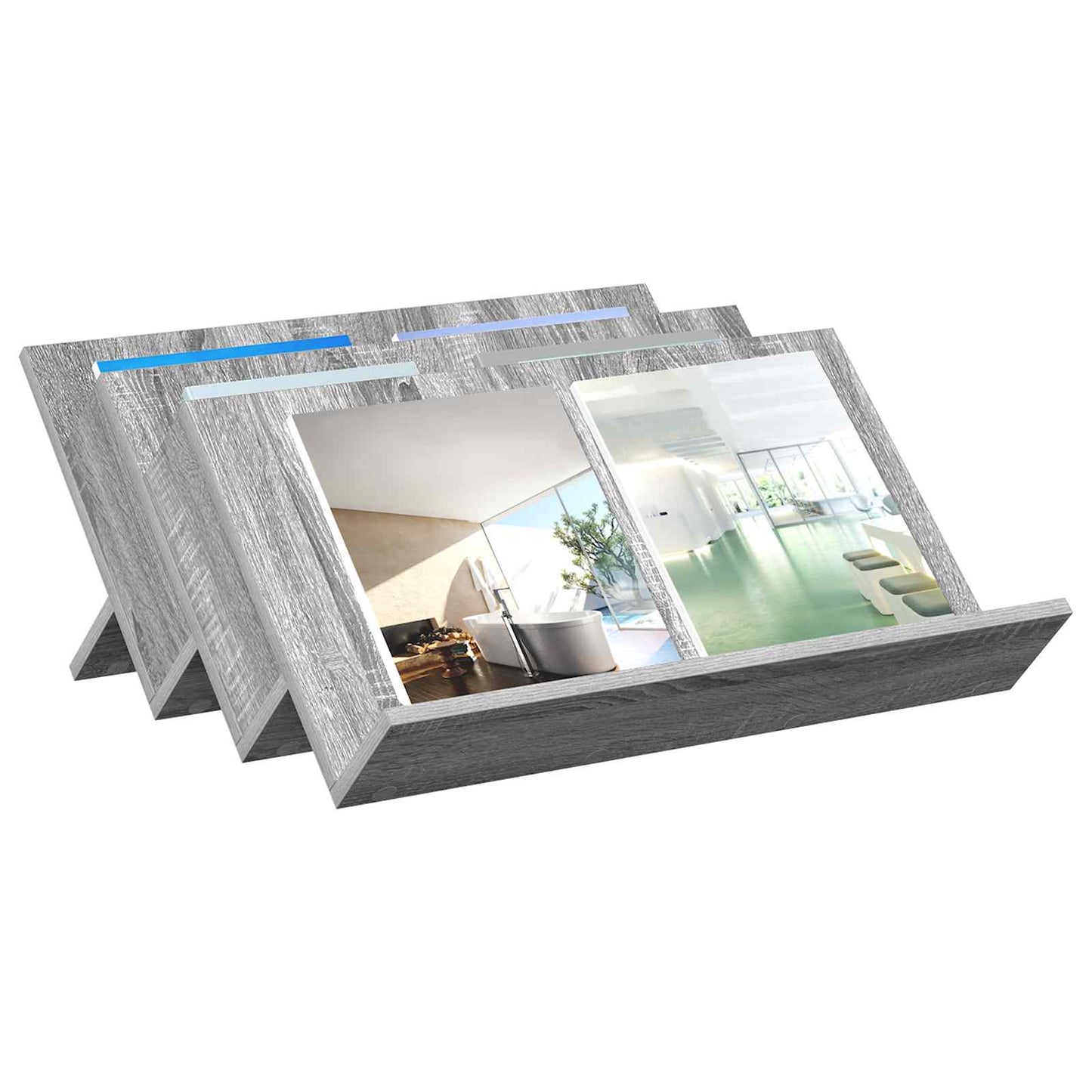 Scaffale per riviste Grigio Sonoma 65 x 53 x 28,5 cm