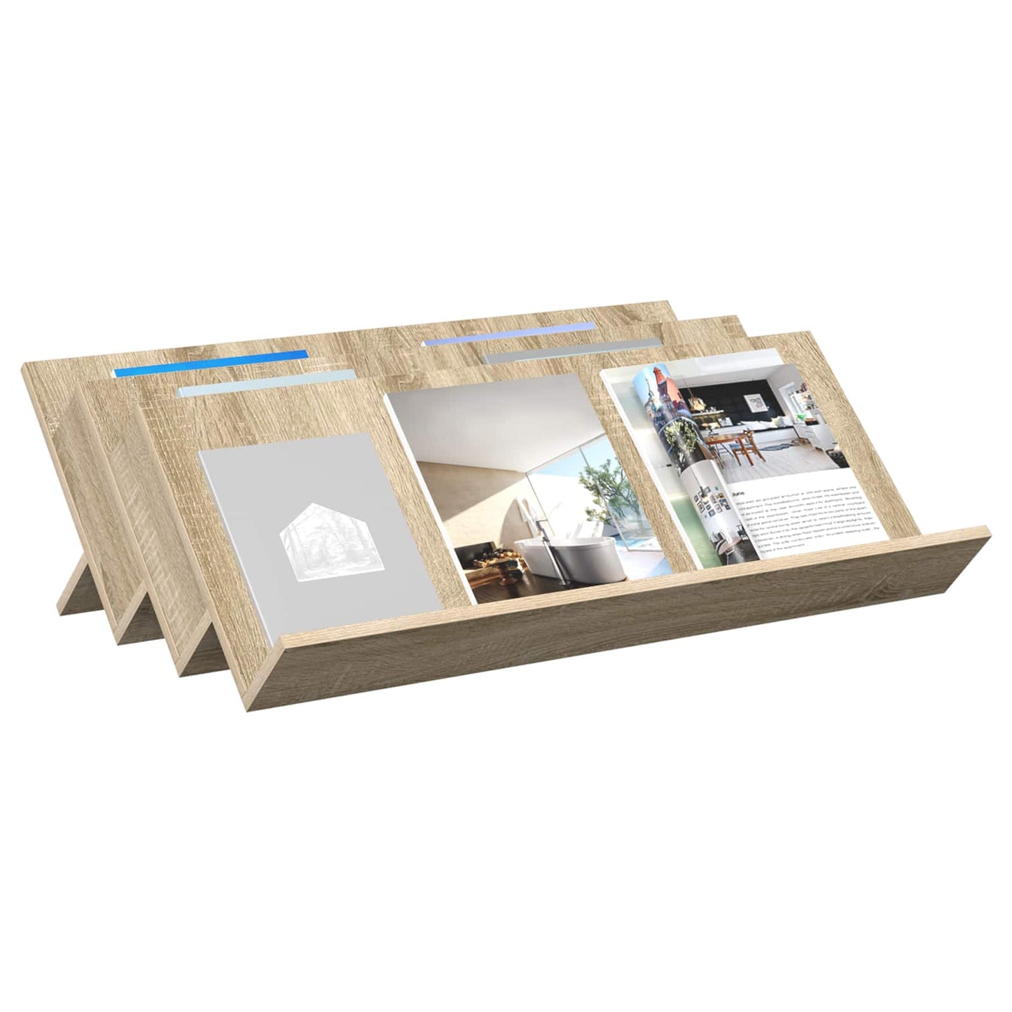 Scaffale per riviste Rovere Sonoma 90 x 53 x 28,5 cm