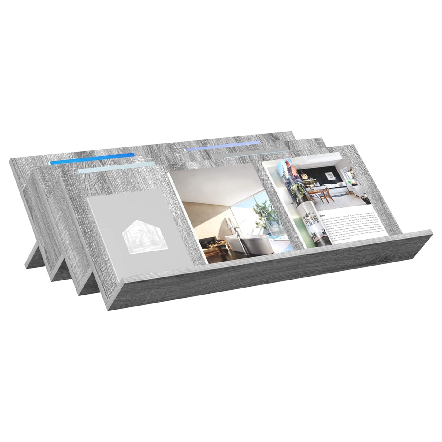 Scaffale per riviste Grigio Sonoma 90 x 53 x 28,5 cm