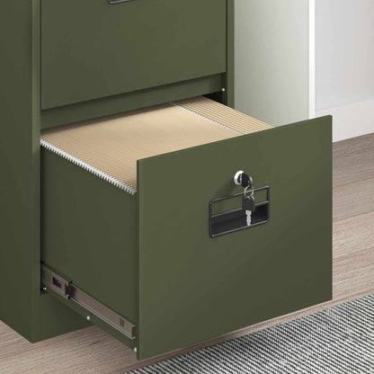 Armadio per File Geometrico 2 pcs Verde oliva 44 x 50 x 139 cm