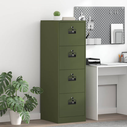 Armadio per File Geometrico 2 pcs Verde oliva 44 x 50 x 139 cm