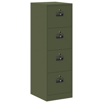 Armadio per File Geometrico 2 pcs Verde oliva 44 x 50 x 139 cm