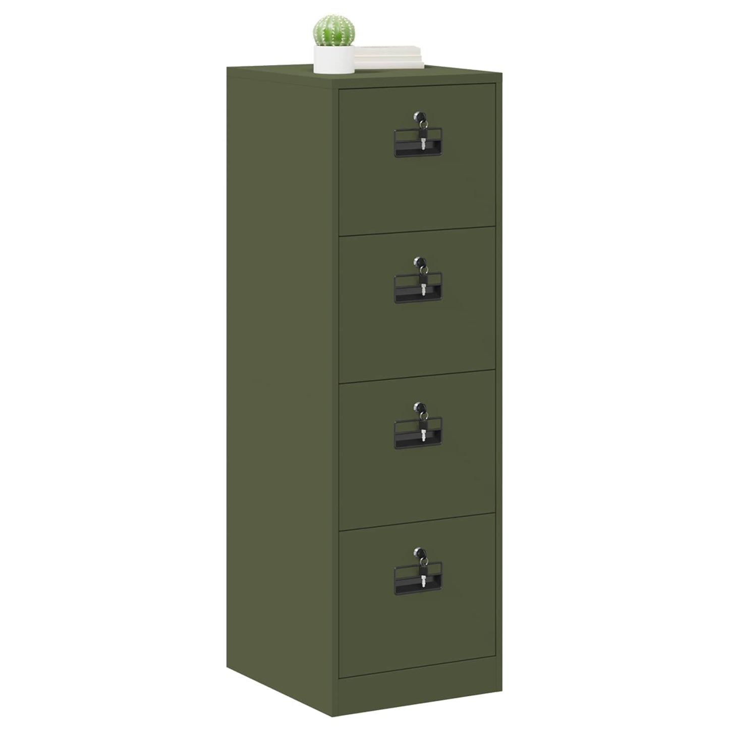 Armadio per File Geometrico 2 pcs Verde oliva 44 x 50 x 139 cm
