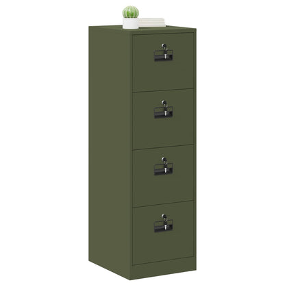Armadio per File Geometrico 2 pcs Verde oliva 44 x 50 x 139 cm