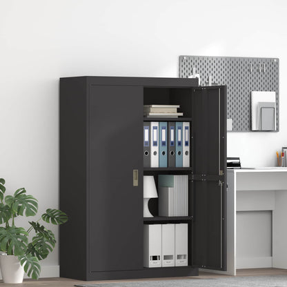 Armadio Nero 90 x 40 x 140 cm Acciaio