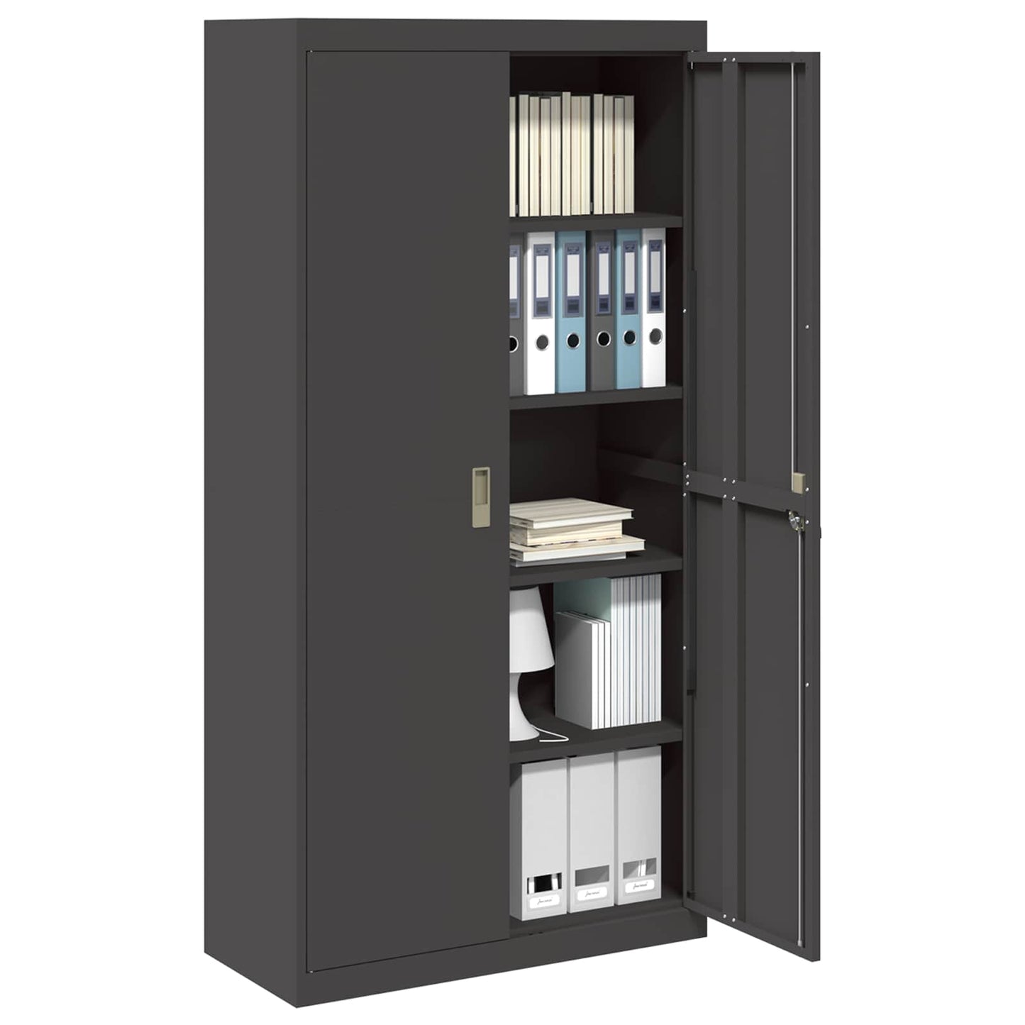 Armadio Nero 90 x 40 x 180 cm Acciaio