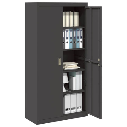 Armadio Nero 90 x 40 x 180 cm Acciaio