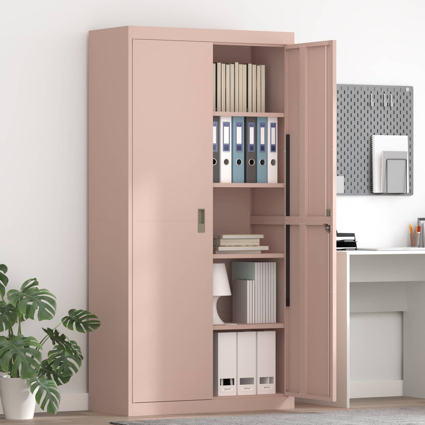 Armadio Rosa 90 x 40 x 180 cm Acciaio