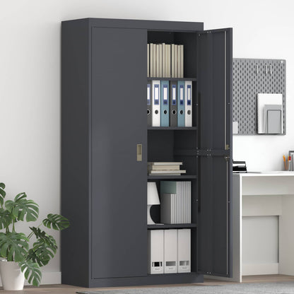 Armadio Antracite 90 x 40 x 180 cm Acciaio