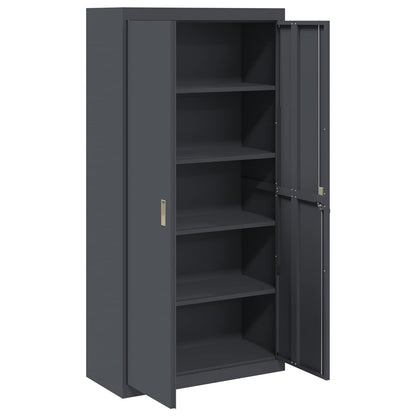 Armadio Antracite 90 x 40 x 180 cm Acciaio