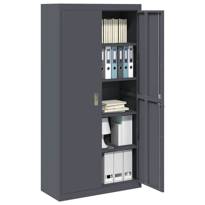 Armadio Antracite 90 x 40 x 180 cm Acciaio