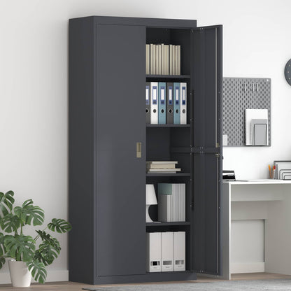 Armadio Antracite 90 x 40 x 200 cm Acciaio