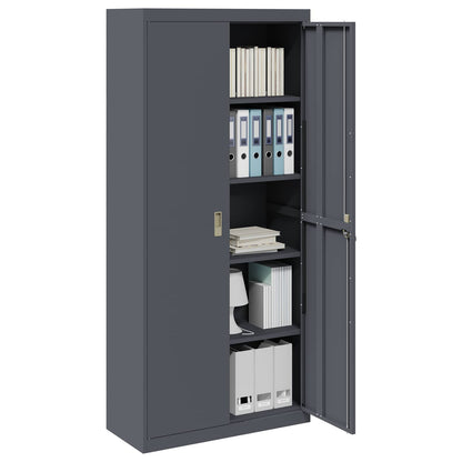 Armadio Antracite 90 x 40 x 200 cm Acciaio