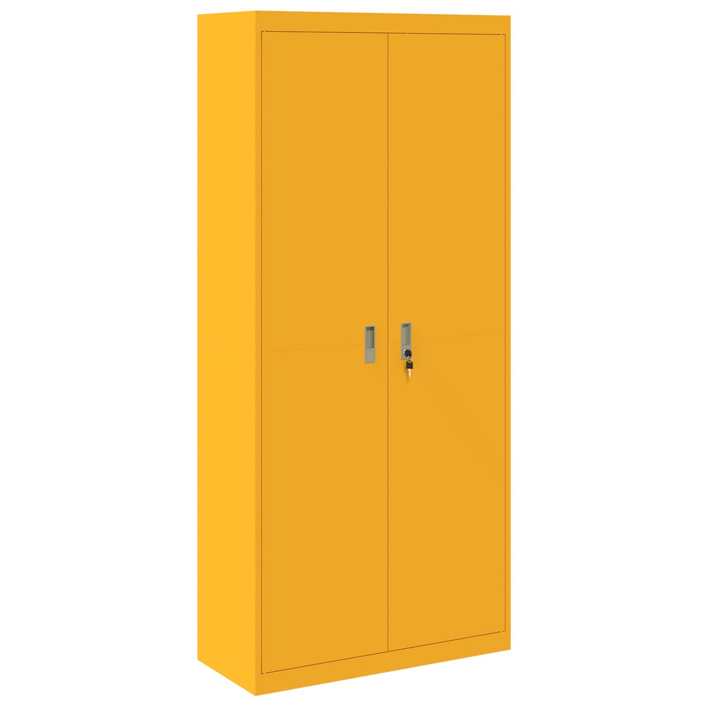 Armadio Giallo senape 90 x 40 x 200 cm Acciaio